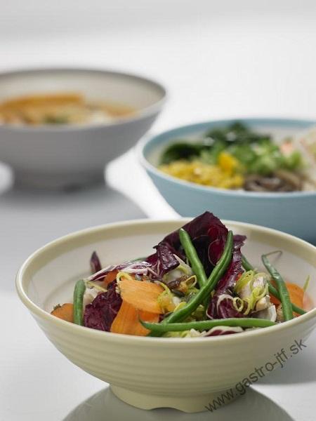 Miska melamín 22 cm modrá+biela