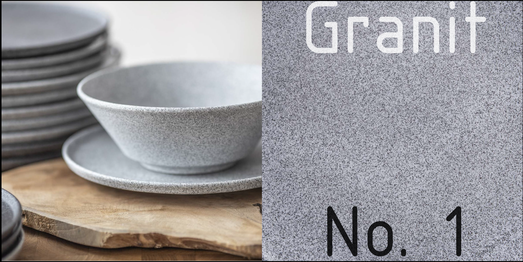 Miska pr. 20 cm GRANIT No. 1 glazed