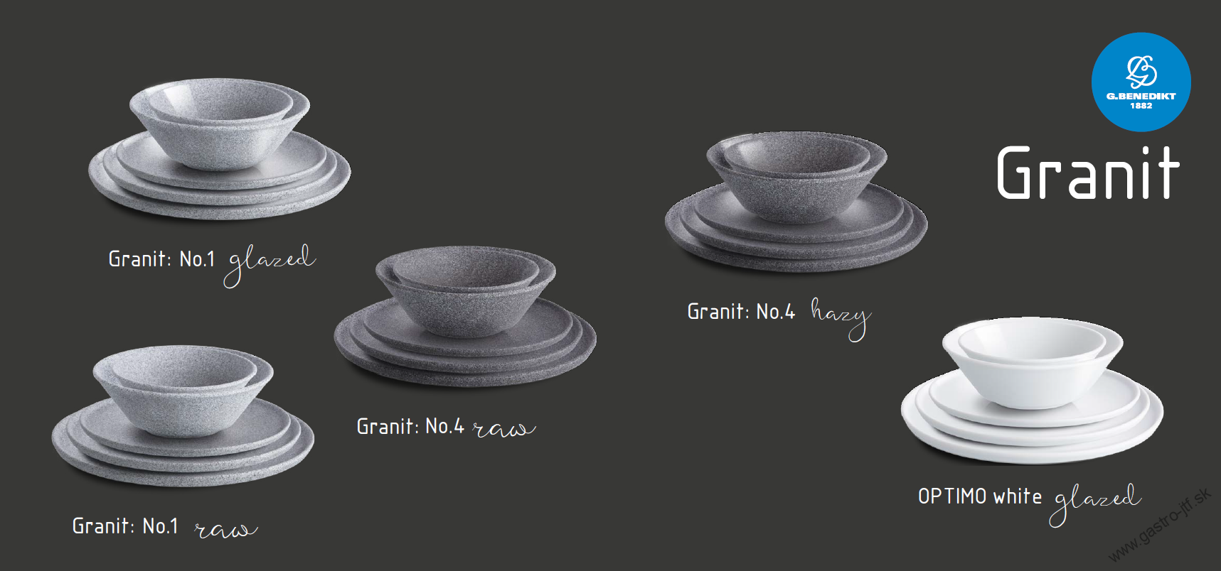 Tanier plytký rovný 24 cm GRANIT No. 1 raw