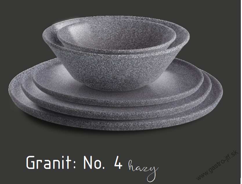 Tanier plytký rovný 20 cm GRANIT No. 4 hazy