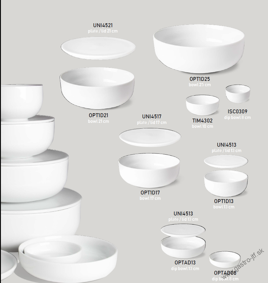 Miska hlboká pr. 13 cm OPTIMO white glazed