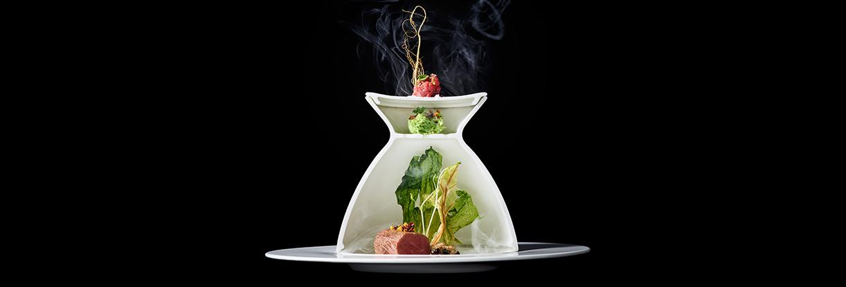 Gloša porcelán 18 cm strieborná Hide