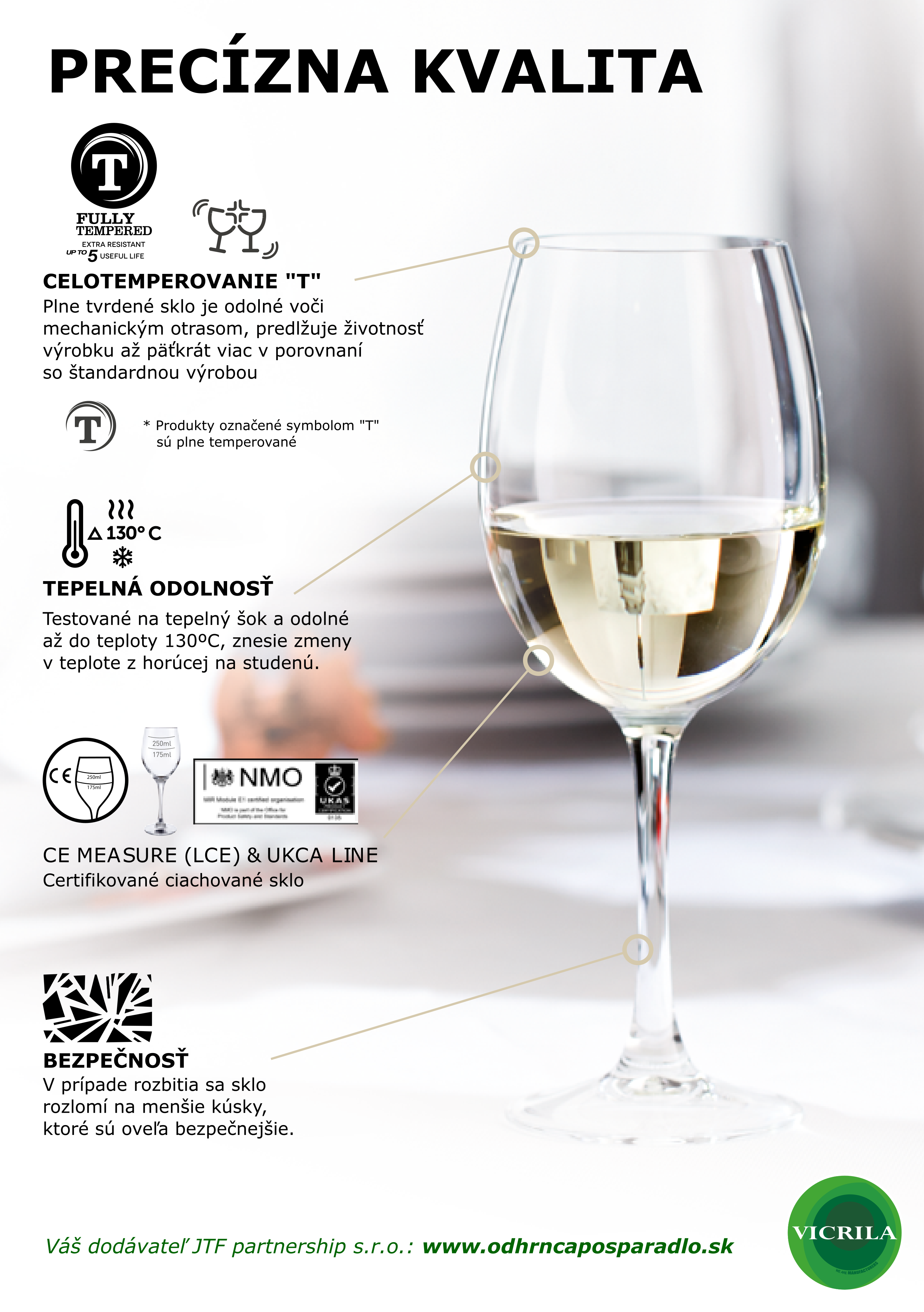 Pohár 350 ml WINO (celotemperovaný)