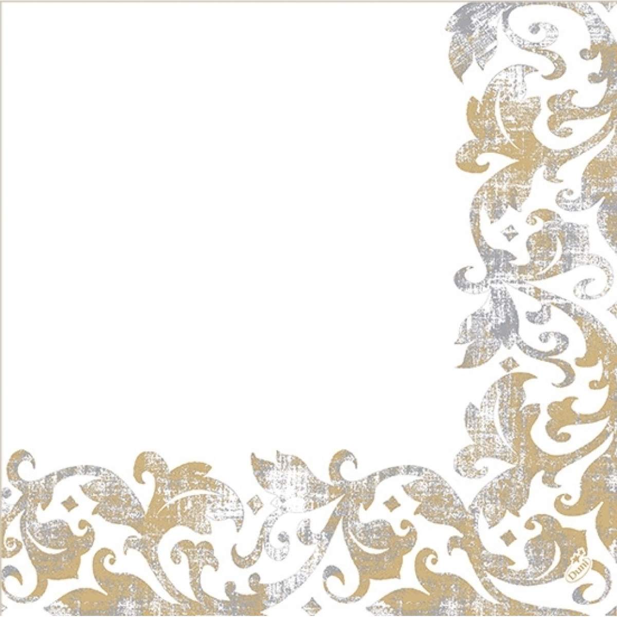 Servitky 40x40 cm biele s dekorom 60 ks Festiva white