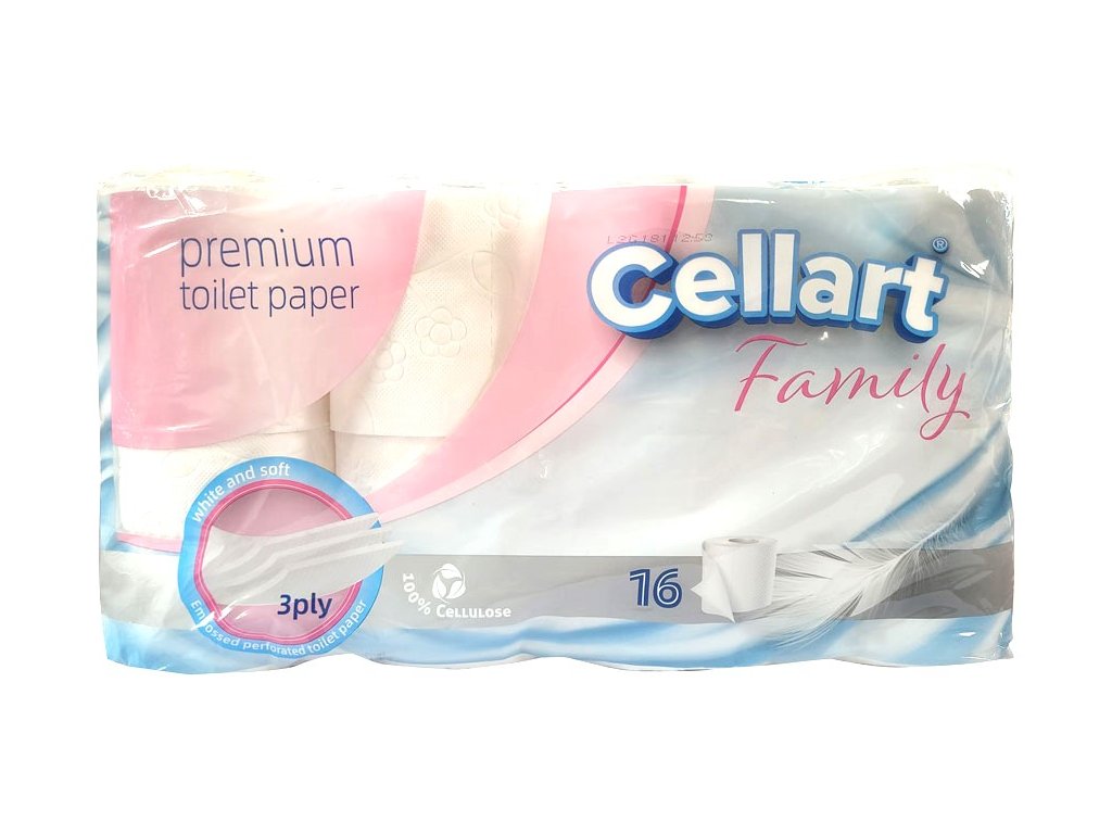 Toal. papier 3-vrst. FAMILY CELLART soft 16 ks 100% celul
