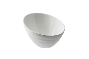 Miska biela melamínová skosená 20.3x7.5x13 cm / 1.2 l