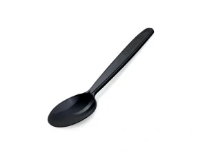 Lyžica (PP) znovu použiteľná ČIERNA 18,5cm [50 ks]