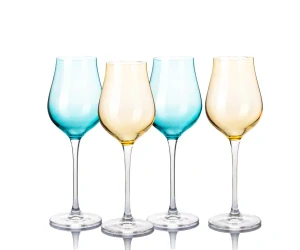 Farebné poháre na prosecco 250 ml MIX (2+2 ks)