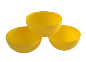 Sada misiek, set 3 ks, žlté, nerozbitné misky, priemer 15 cm, objem 950 ml