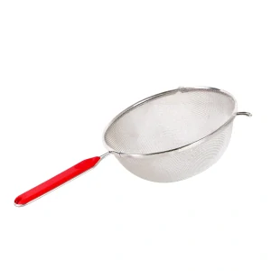 Cedník pocínovaný 20cm TORO červ. rúčka