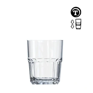 Pohár nízky 200 ml NERVIÓN stohovateľný ´T´ /A12/ ( celotemperovaný)