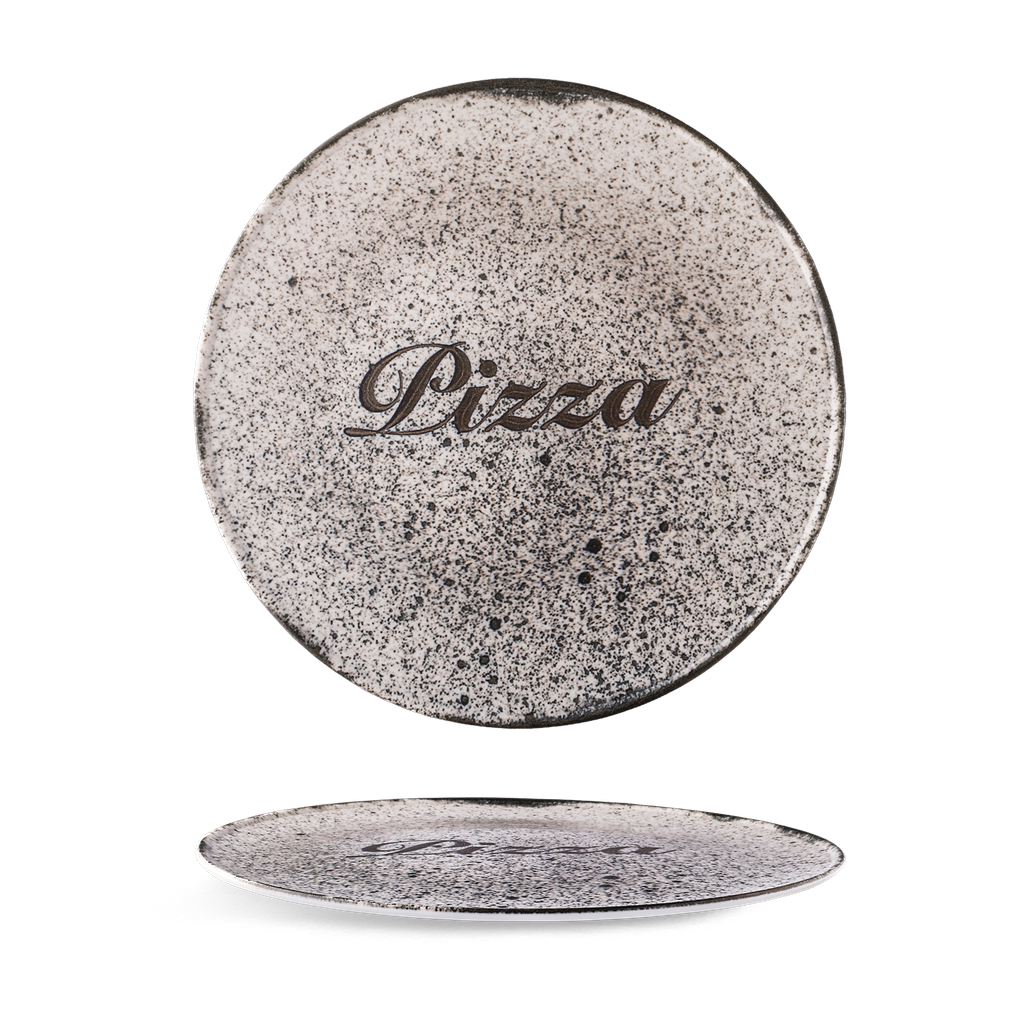Tanier na pizzu 32 cm Basic PIZZA rustic modro-sivý