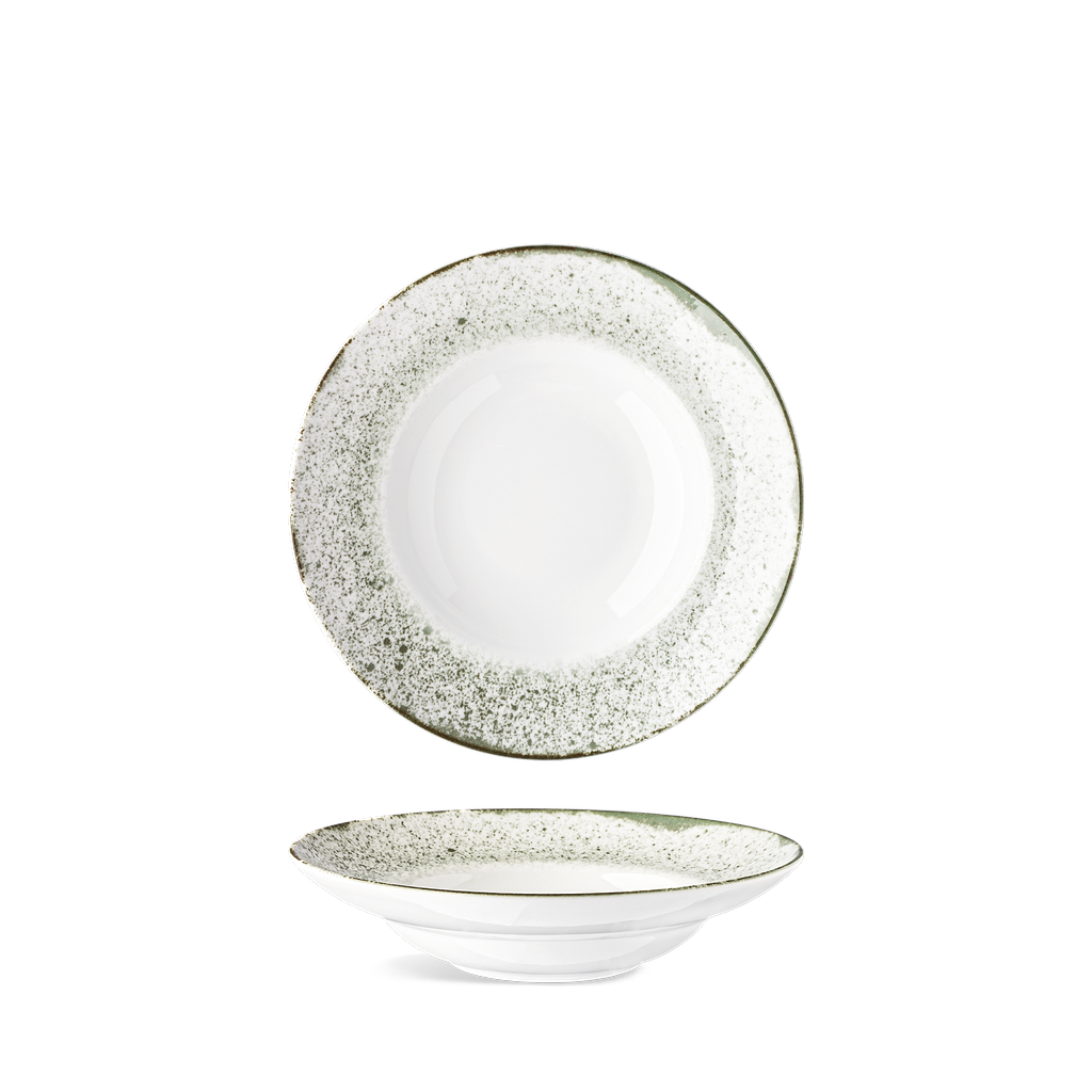 Tanier hlboký pasta 26 cm BASIC prskaný okraj zelený