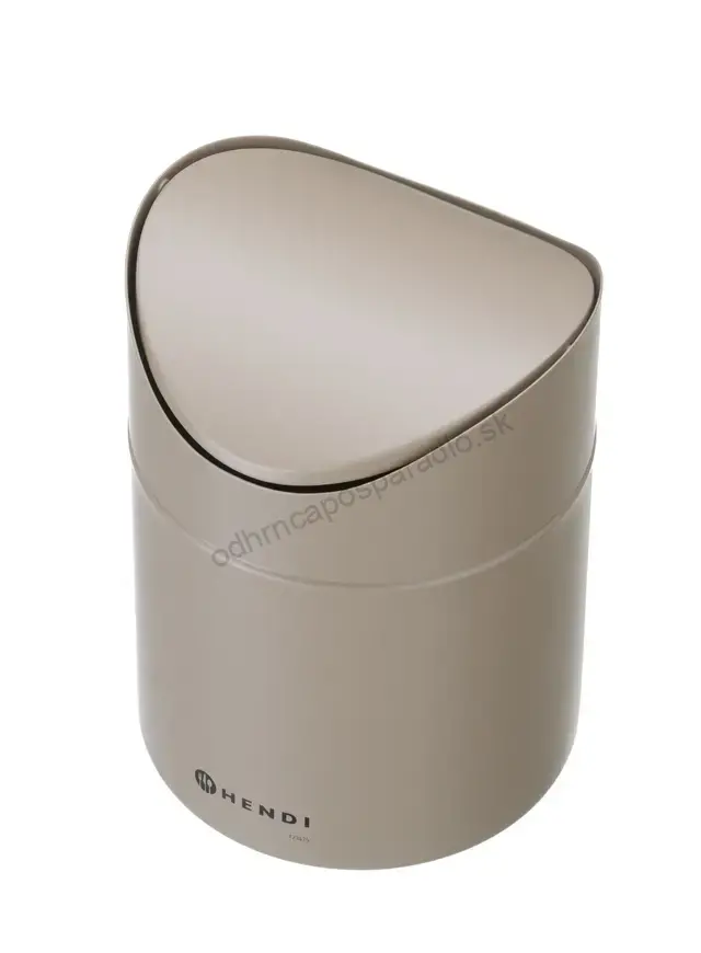 Kôš na stôl preklápací kovový béžový 1,2 l 12x16,5 cm