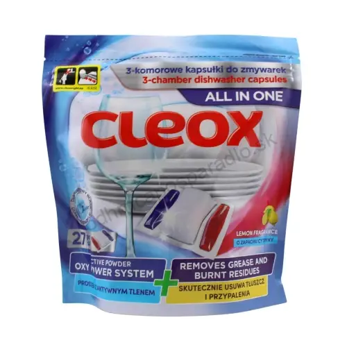 CLEOX 3-komorové gelové kapsule do umývačky riadu 27 ks