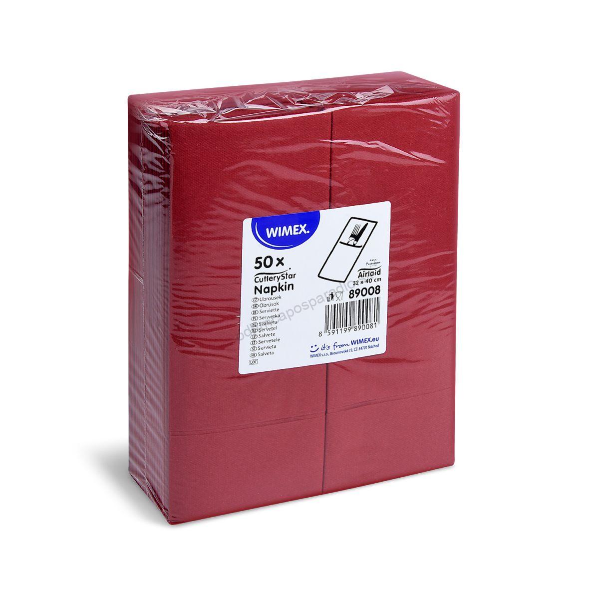 Obrúsok CutleryStar bordový premium 32x40 (50ks)