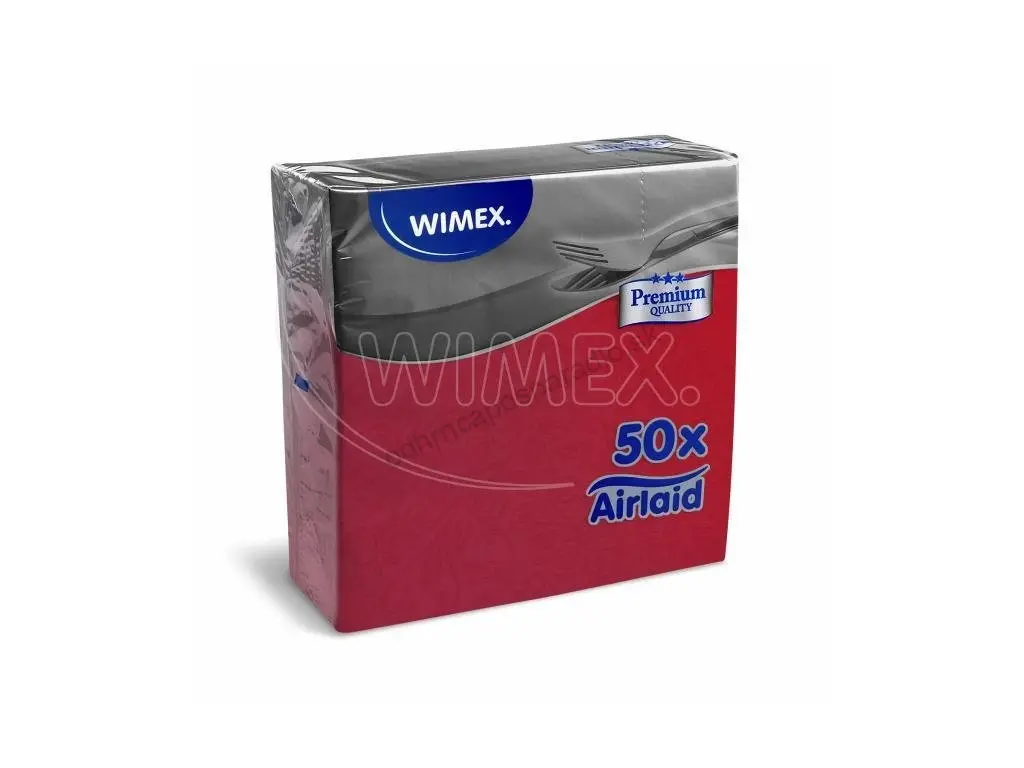 Servitky červený dekor R 50 ks PREMIUM 40x40cm 