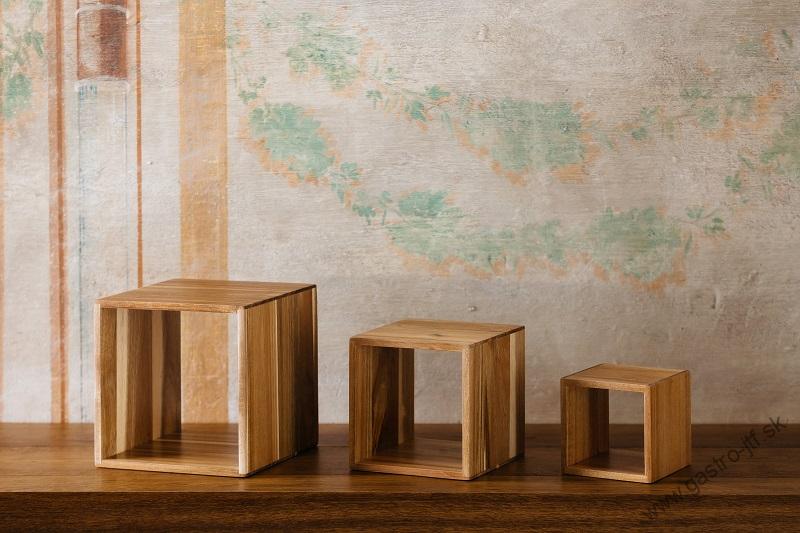 Drevené kocky bufet 3-dielny set