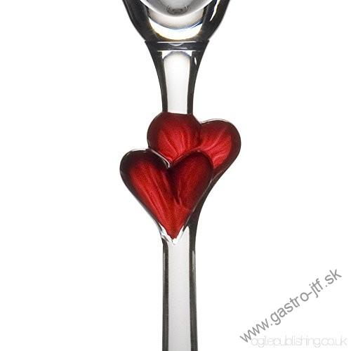 Pohár na sekt L´Amour set 2 ks červená