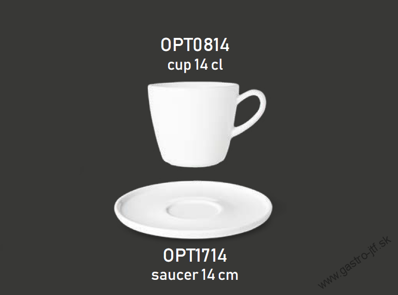Podšálka 14 cm OPTIMO white glazed