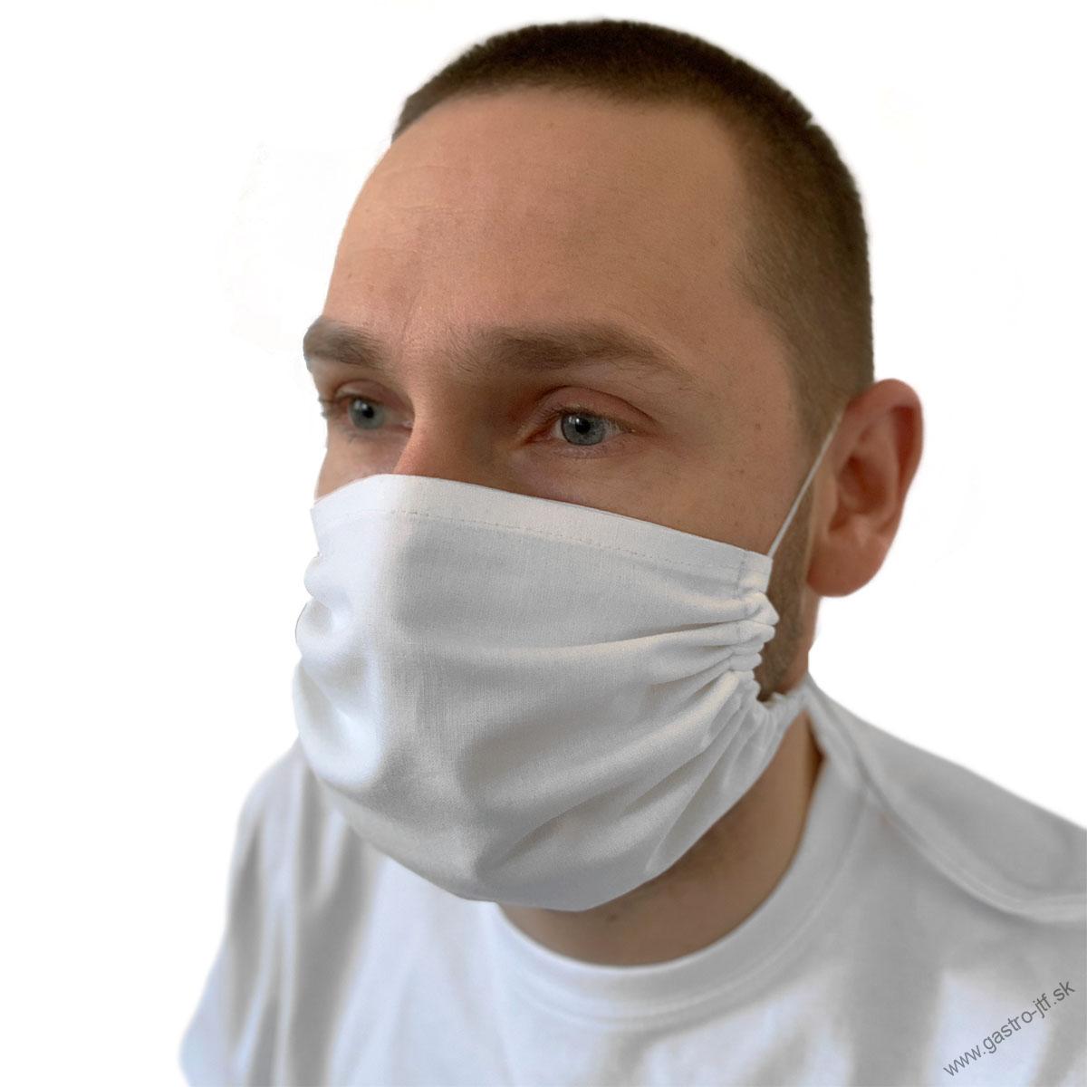 Bavlnené rúško 2 vrstvové, za hlavu, s vreckom na filter