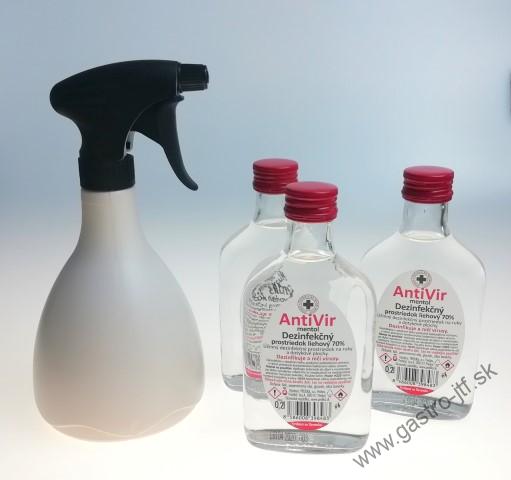 AntiVir mentol dezinfekcia 3+1 dávkovač (3x 200 ml) *anticovid - na preliatie