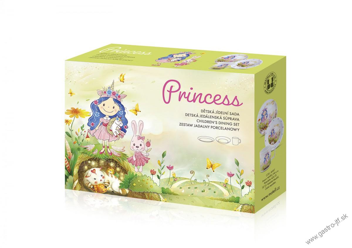 Detská súprava dekor PRINCEZNÁ 3-dielna