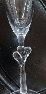 Pohár na sekt L´Amour set 2 ks priehladna