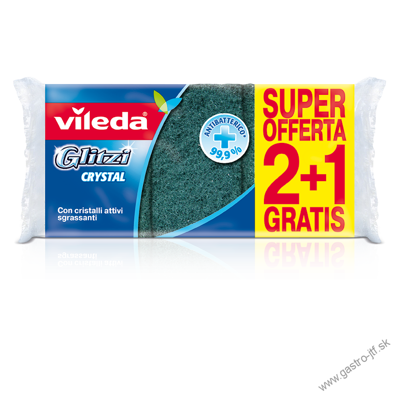 Glitzi Crystal špongia 2+1 ks zelená stredná