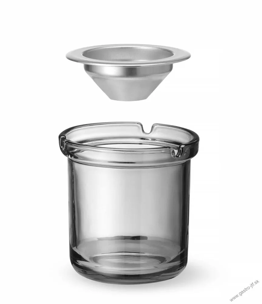 Popolník sklenený s lievikom 9.8x9.9 cm