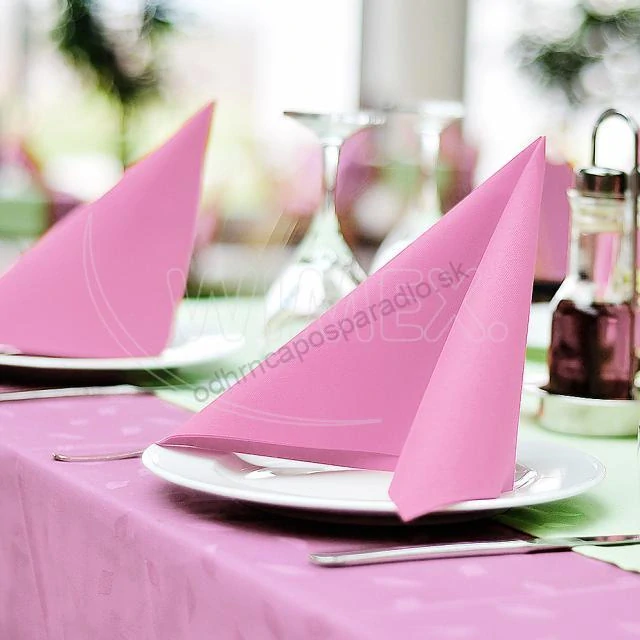 Servitky ružové 50 ks PREMIUM 40x40cm 89102