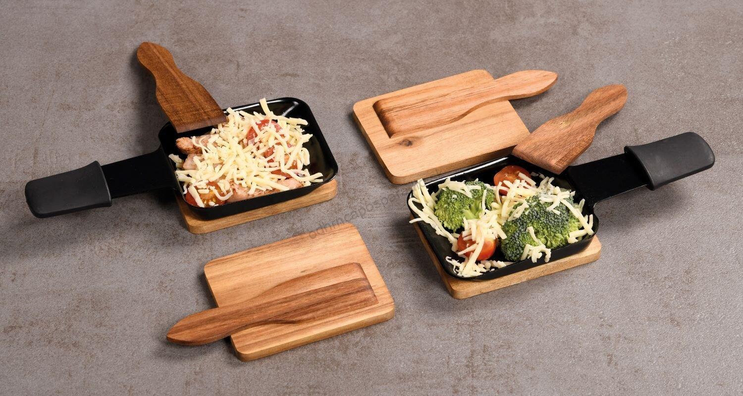 Raclette dosky 10x8x0,7 cm 10 ks akácia