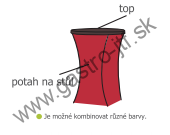 Vrchný poťah na stôl Top Cocktail 80 čierny