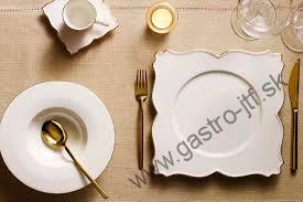 Tanier plytký King 26 cm White Gold