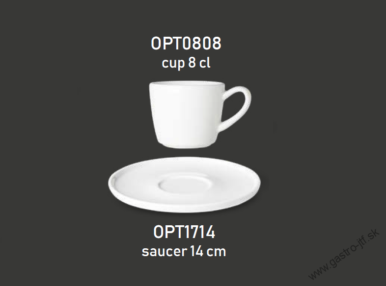 Podšálka 14 cm OPTIMO white glazed