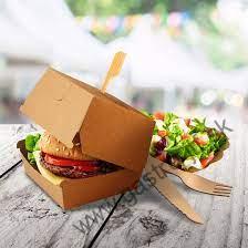 Box na hamburger hnedý 13,5 cm nepremastiteľný [50 ks]