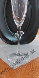 Pohár na sekt L´Amour set 2 ks priehladna