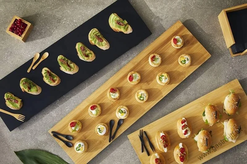 Sushi tácka BAMBUS 70x20x2.5 cm čierna