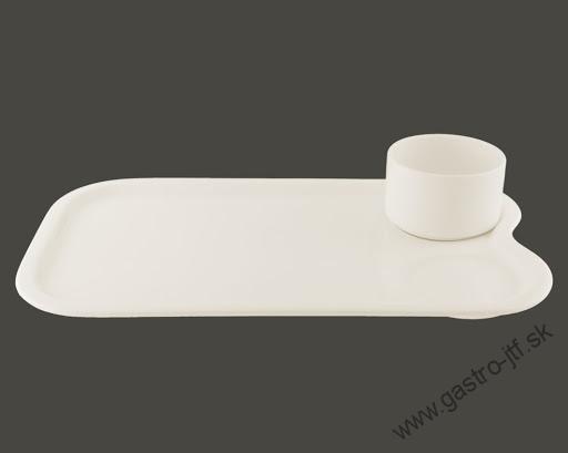 Obdĺžnikový podnos s dvomi dielikmi 33x22 cm