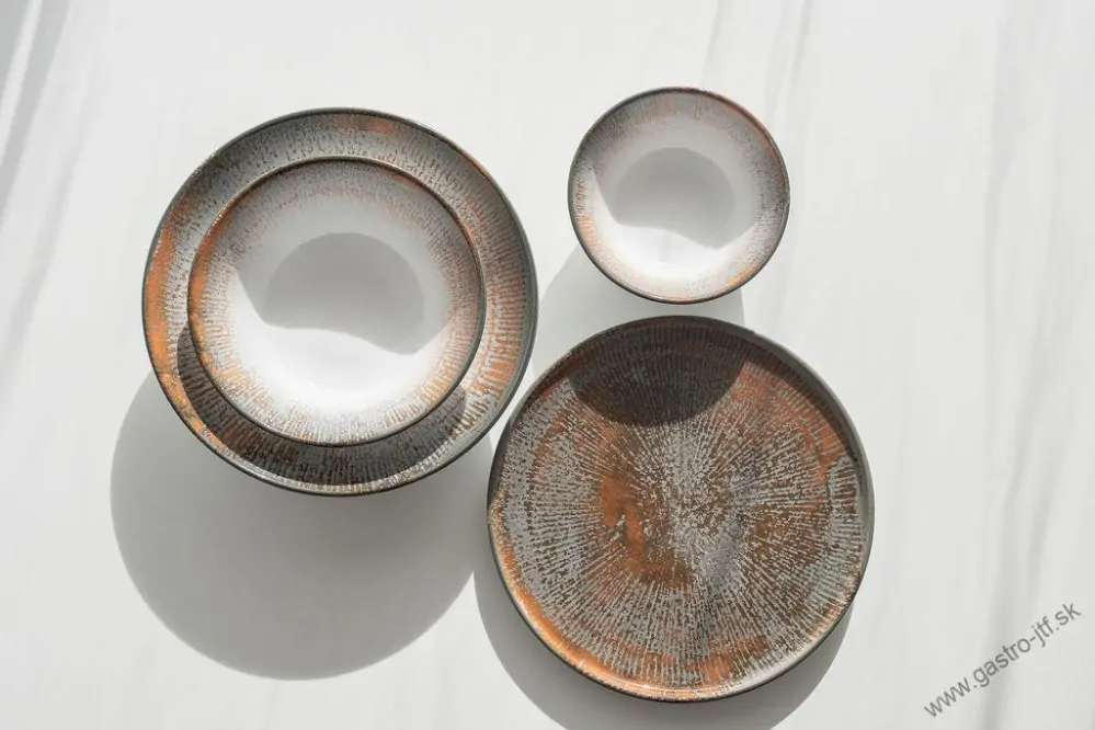 Tanier hlboký pasta 22 cm Optimo SHELL Brown