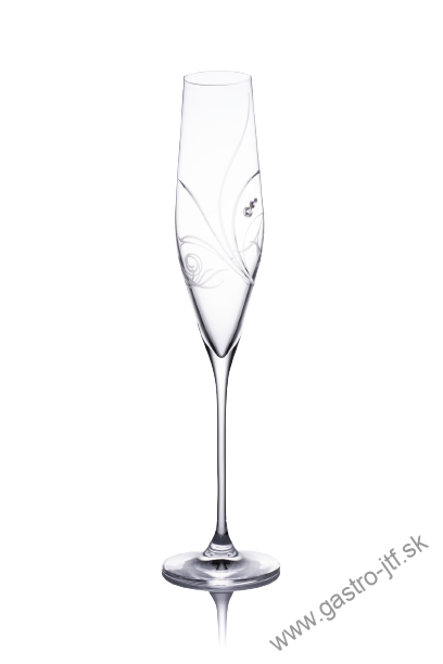 Poháre na sekt MEADOW Swarovski 190 ml 2 ks + svadobné gravírovanie