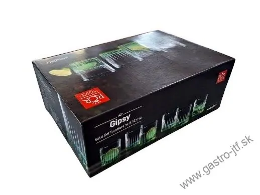 RCR Poháre na whisky DOF Gipsy GREEN 360 ml 6 ks