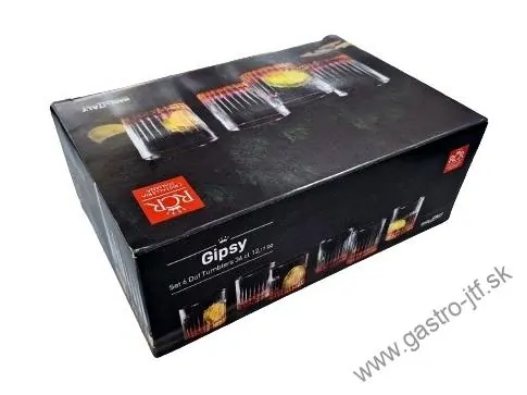 RCR Poháre na whisky DOF Gipsy ORANGE 360 ml 6 ks