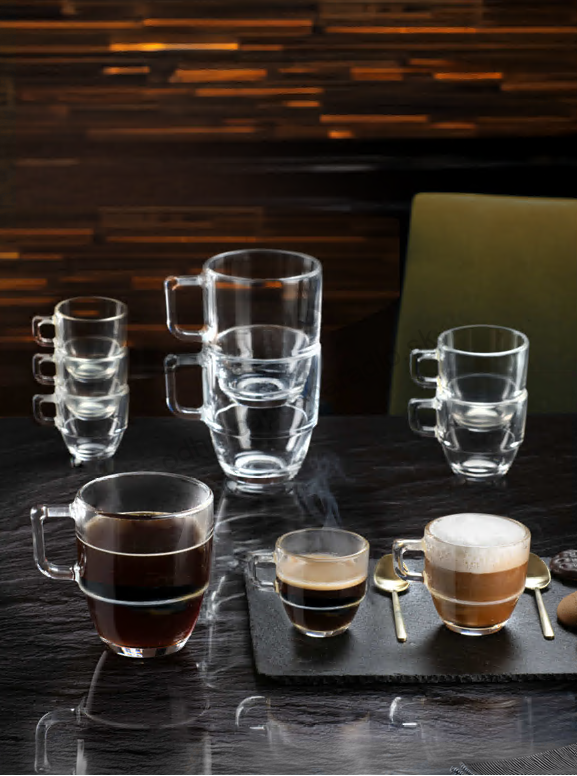 RCR Poháre na espresso 80 ml stohovateľné COFFEE LINE