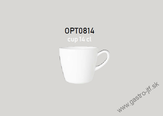 Šálka 14 cl OPTIMO white glazed