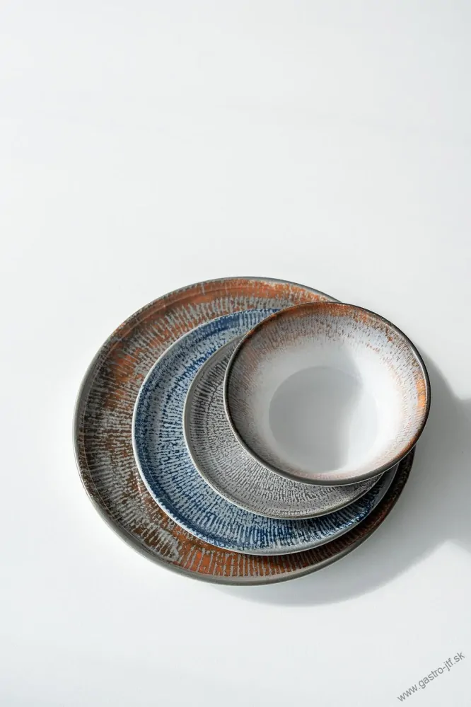 Tanier hlboký pasta 22 cm Optimo SHELL Grey