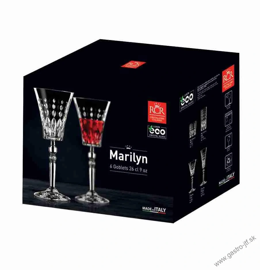 RCR MARILYN Poháre na víno 260 ml (6 ks)
