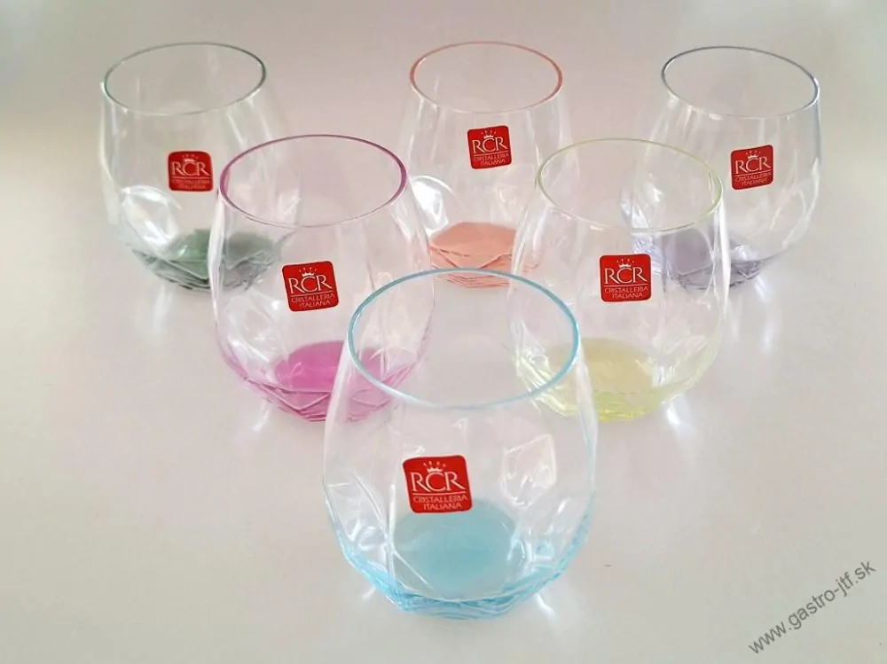 RCR ALKEMIST Arlecchino pohár 3v1, 380 ml, 6 ks (mix farieb)