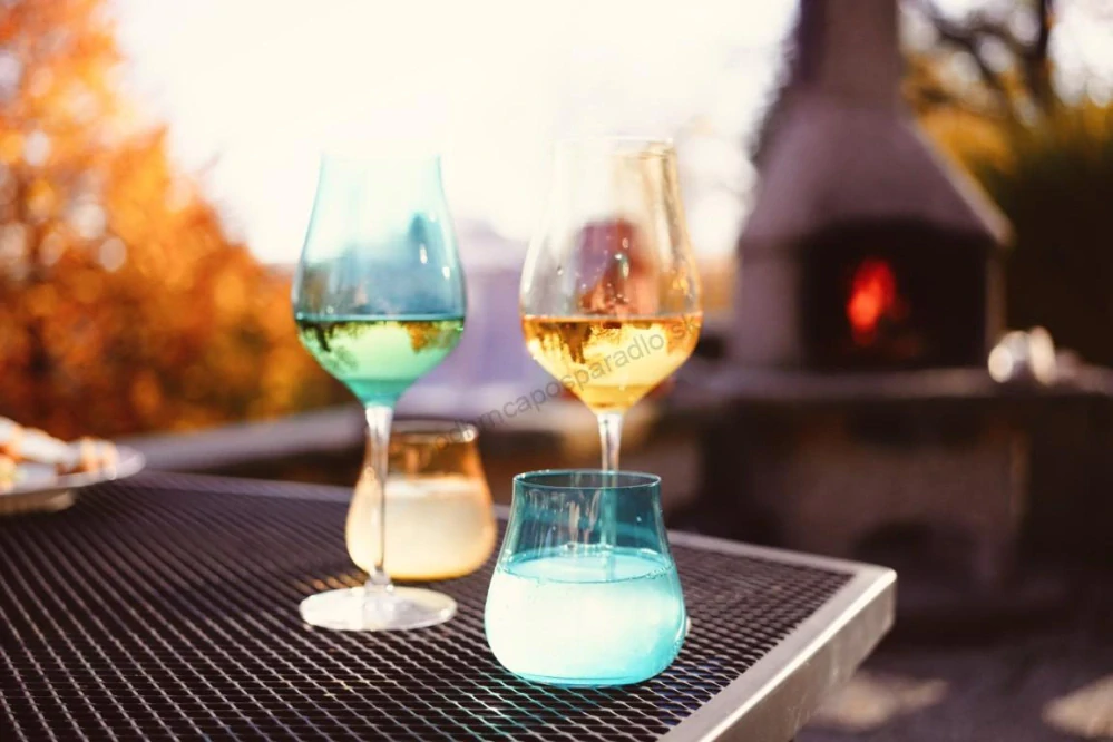 Farebné poháre na prosecco 250 ml YELLOW (4 ks)
