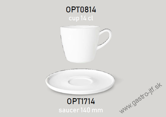 Šálka 14 cl OPTIMO white glazed